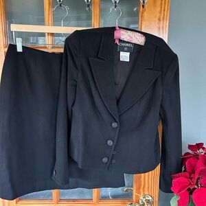 Rare  Runway Vintage Chanel Cashmere Jacket with Skirt
